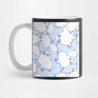 Pale Baby Seal on Ice Blue Mug